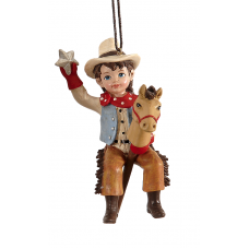 Χριστουγεννιάτικo Στολίδι Πολυρεζίνη Cowgirl (10cm)
